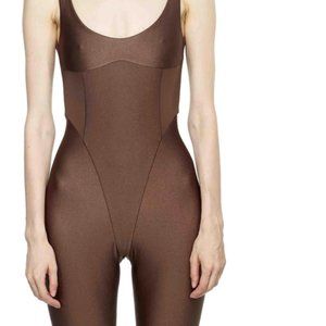 New York Pilates Chocolate Full Length Bodysuit